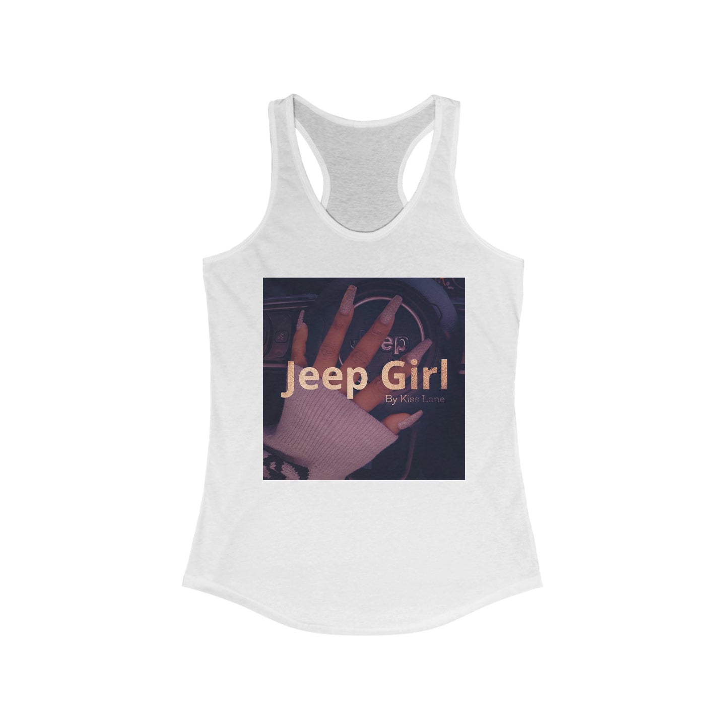 Jeep Girl Hand Colored by Kiss Lane Racerback Tank