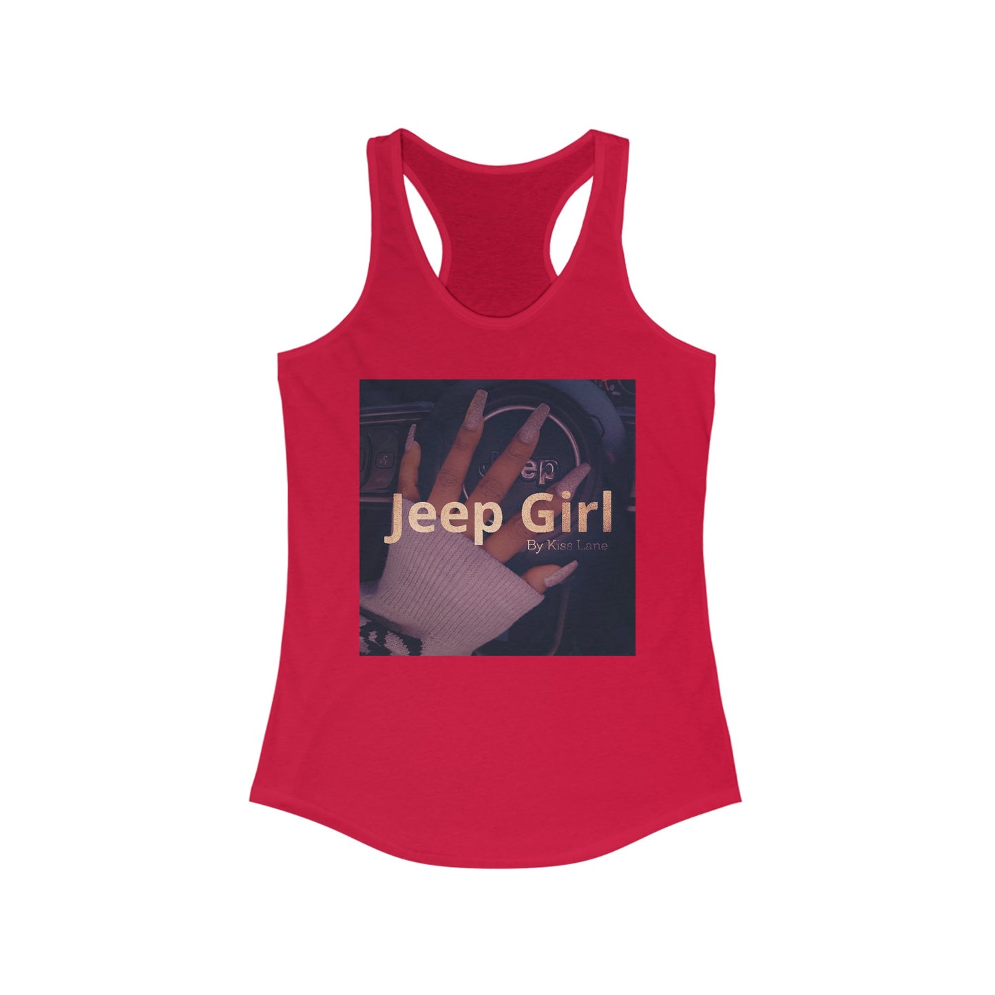 Jeep Girl Hand Colored by Kiss Lane Racerback Tank