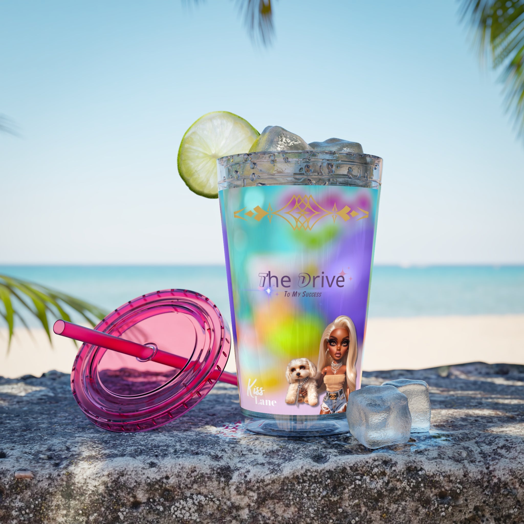 KL Sunsplash Tumbler with Straw, 16oz