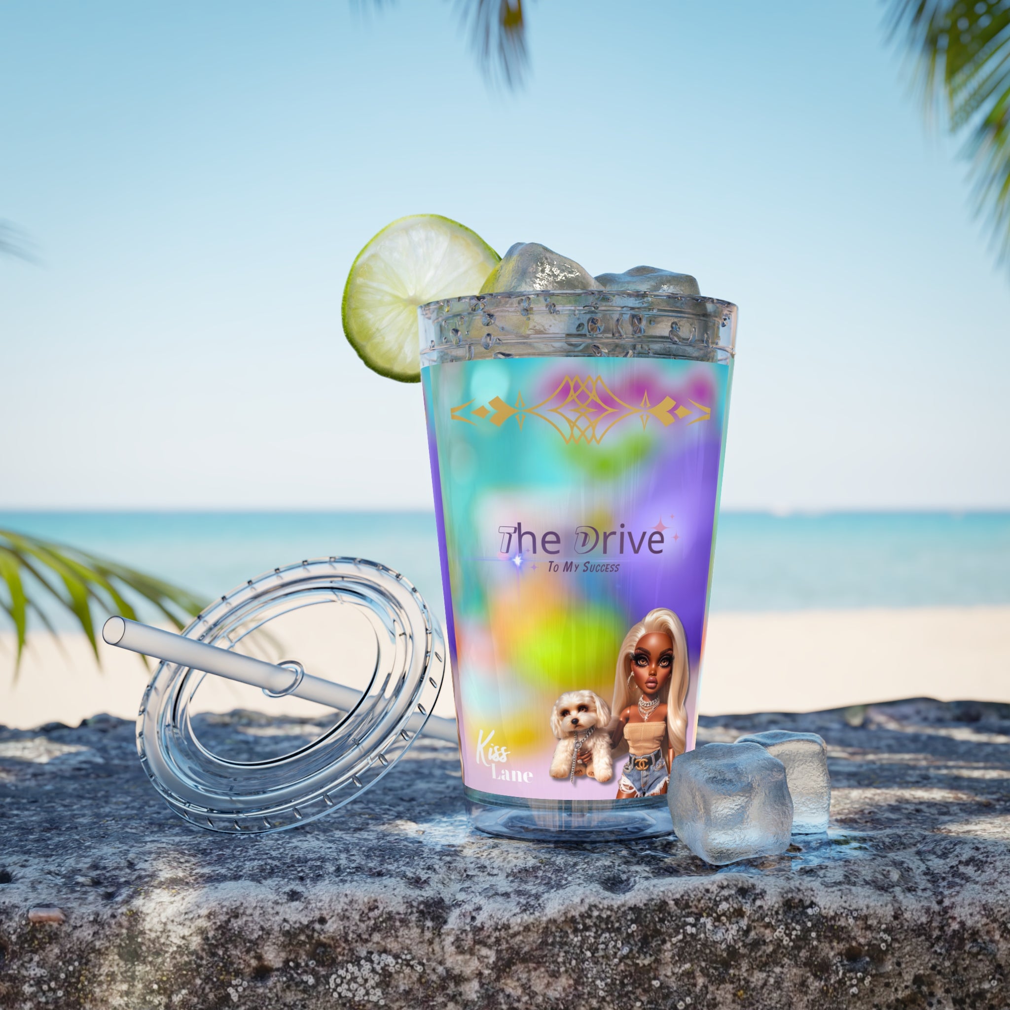 KL Sunsplash Tumbler with Straw, 16oz