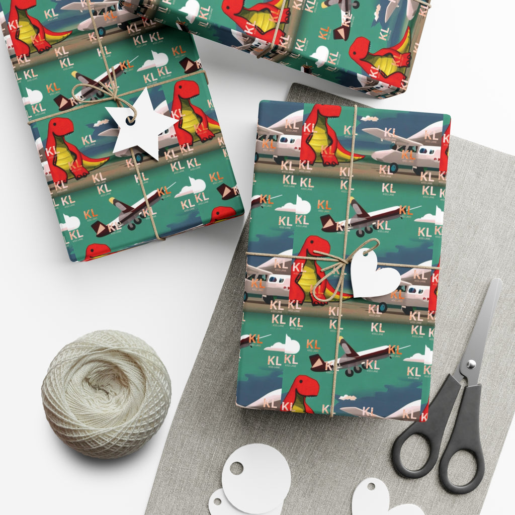 Dino Plane - Gift Wrap Papers