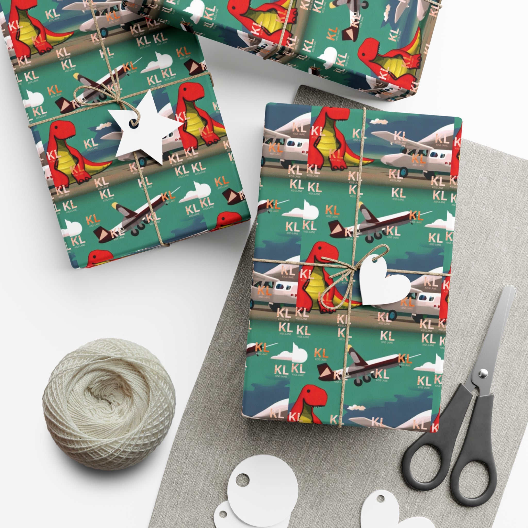 Dino Plane - Gift Wrap Papers