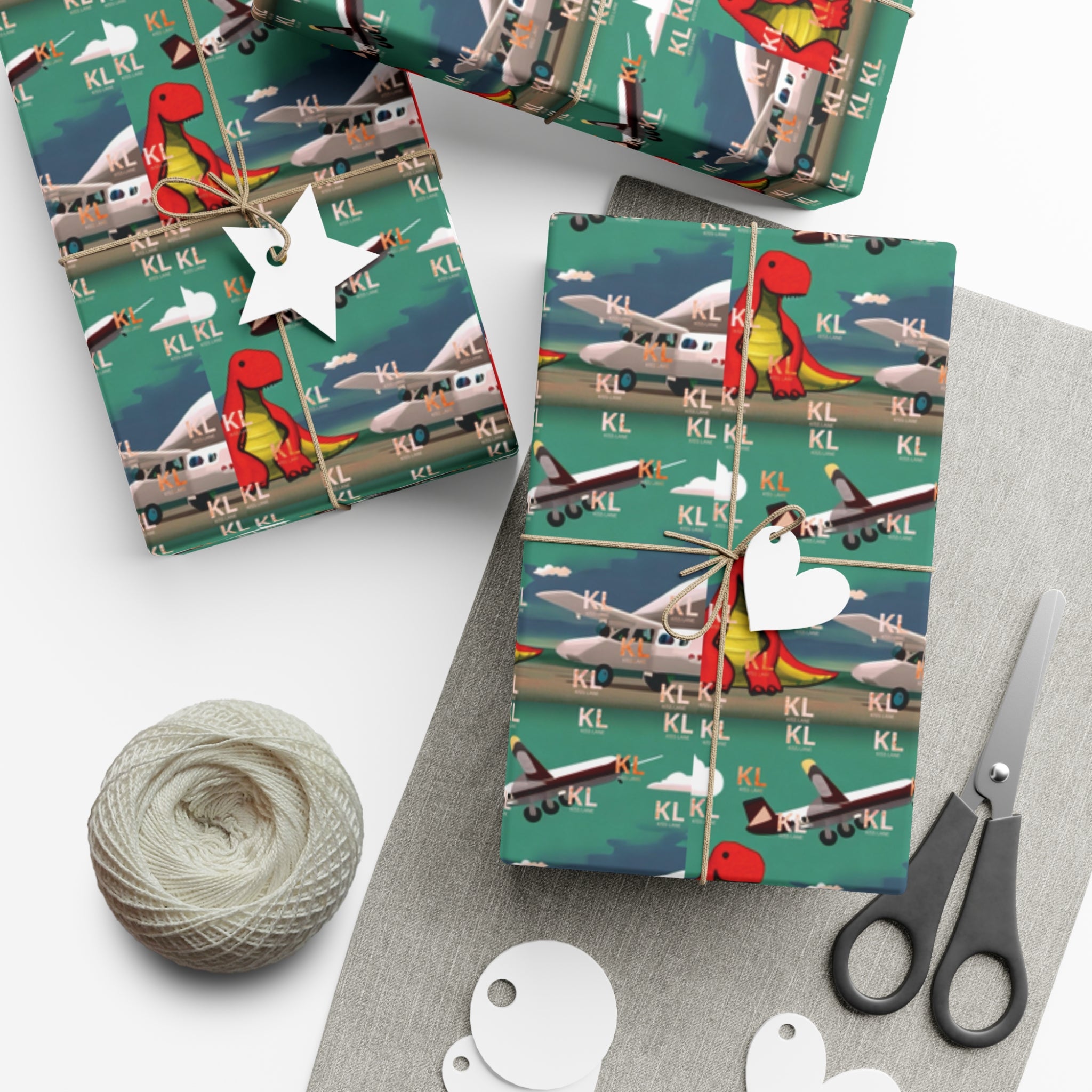 Dino Plane - Gift Wrap Papers