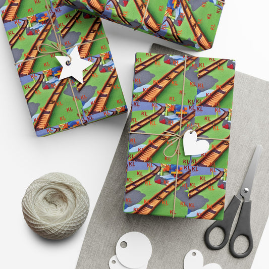 KL Train Tracks - Gift Wrap Papers