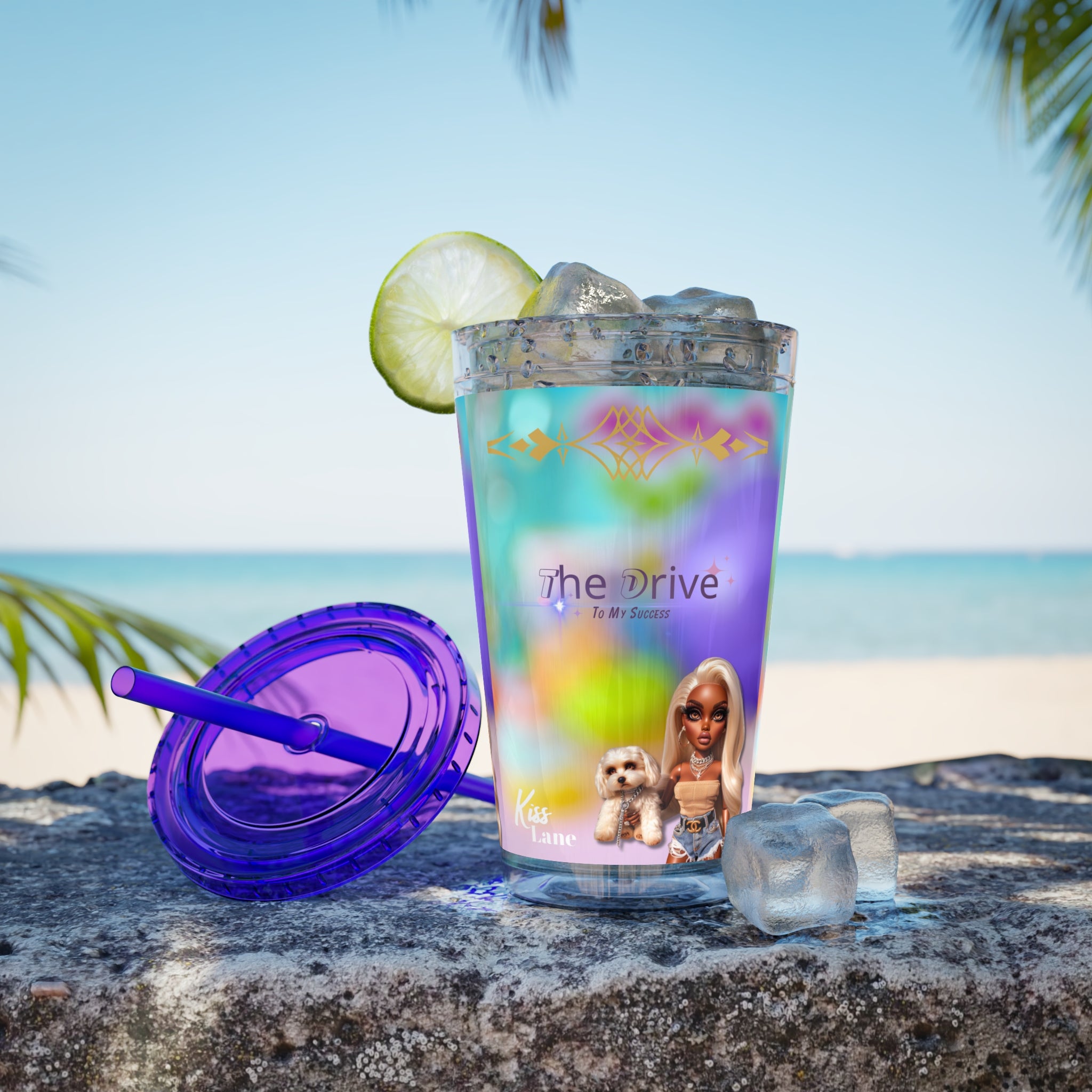 KL Sunsplash Tumbler with Straw, 16oz