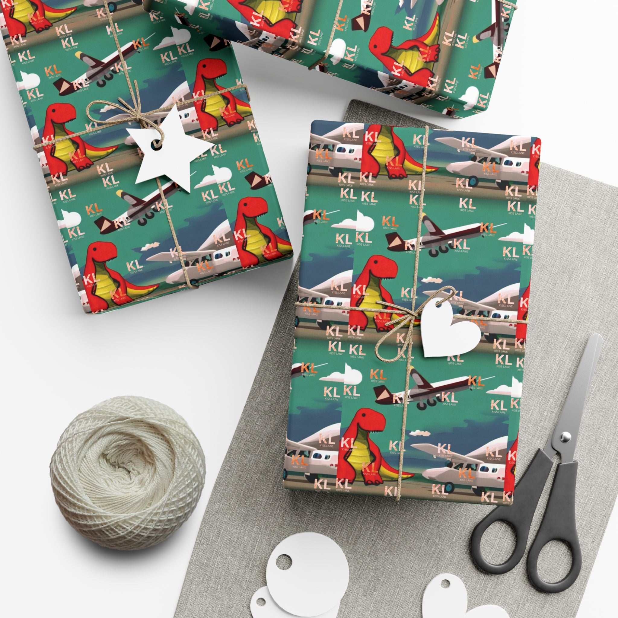 Dino Plane - Gift Wrap Papers