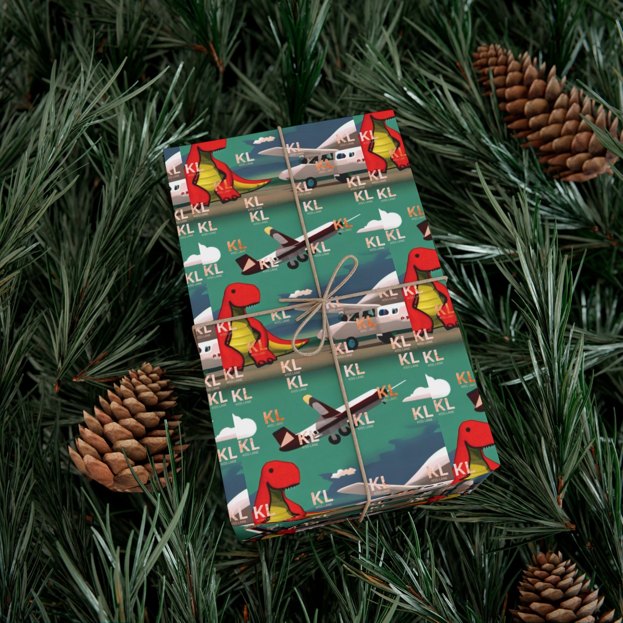 Dino Plane - Gift Wrap Papers