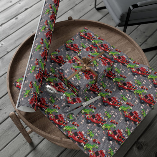 KL Kids Dinosaur & Truck Gift Wrap Paper