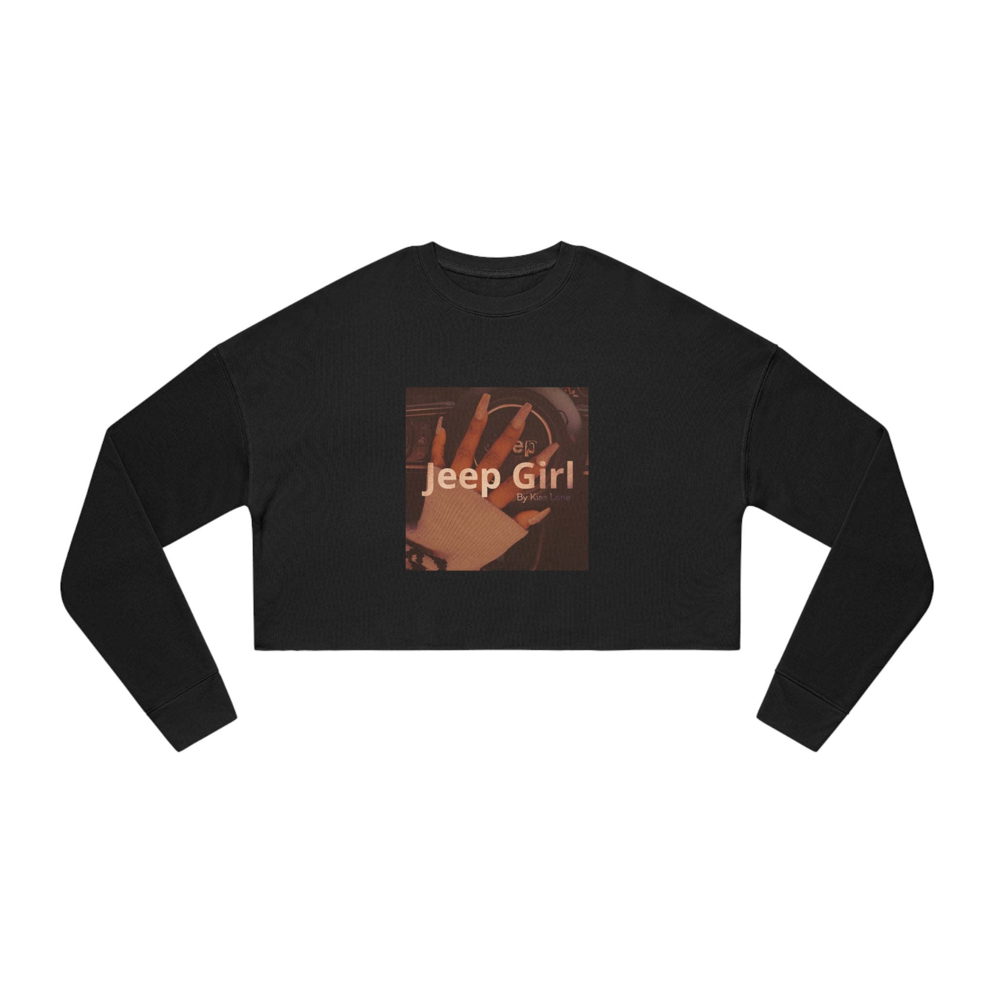 Jeep Girl Hand by Kiss Lane Women's Cropped Sweatshirt
