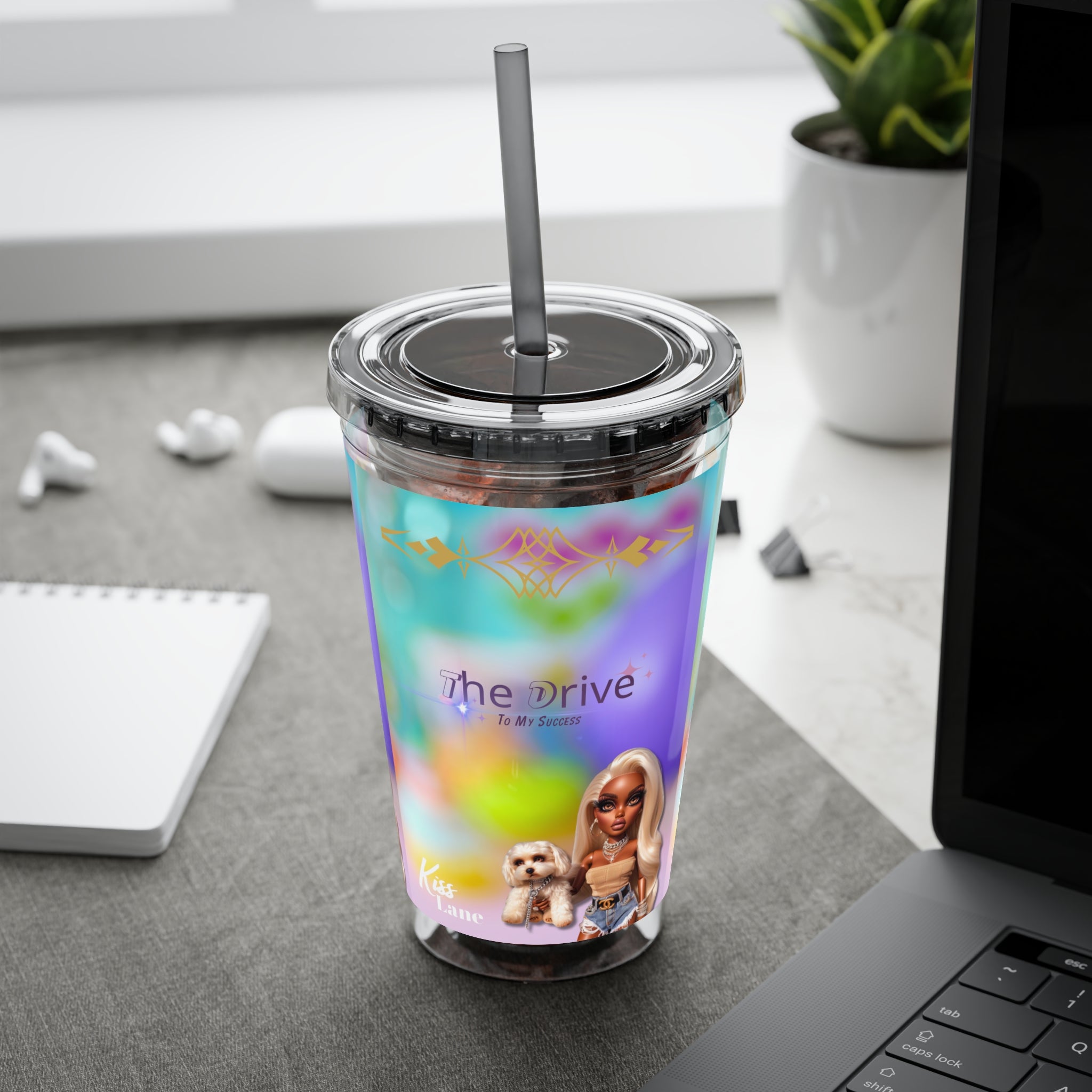 KL Sunsplash Tumbler with Straw, 16oz