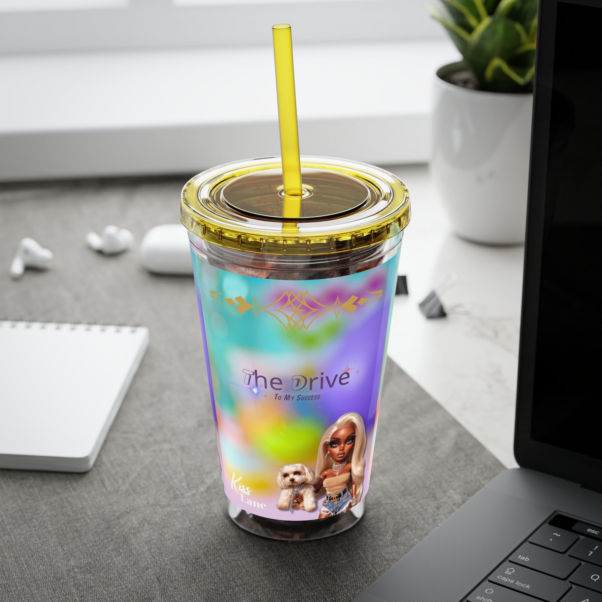 KL Sunsplash Tumbler with Straw, 16oz