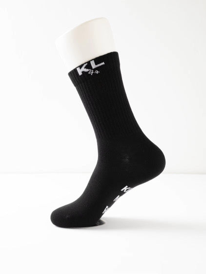 Kiss Lane “Kiss My Feet” Crew Socks – Black