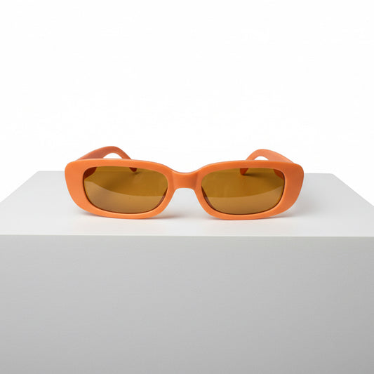 Kiss Lane KL Gold Diana Brown Sunglasses | Retro Square Fashion Shades
