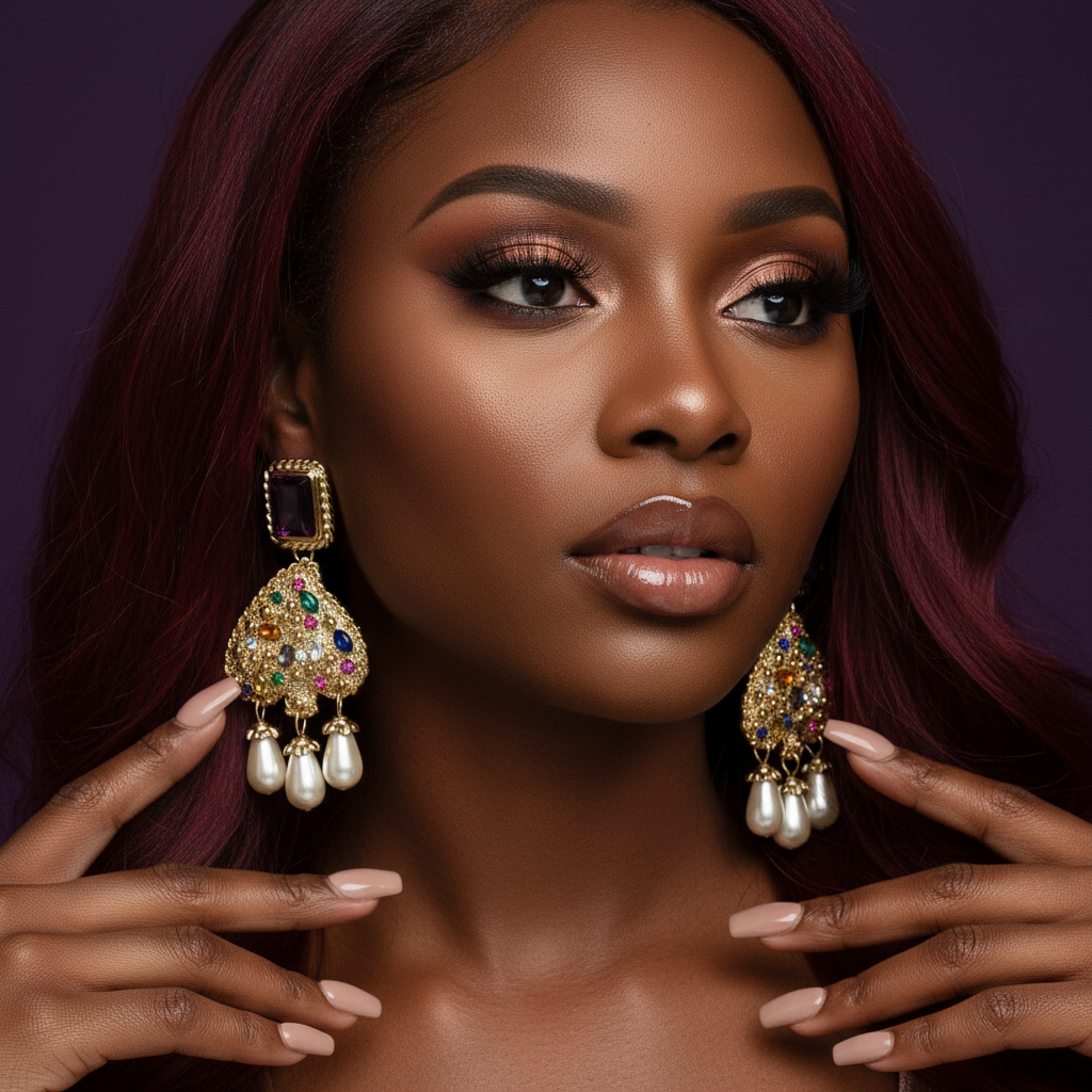 Heart Drops Earrings