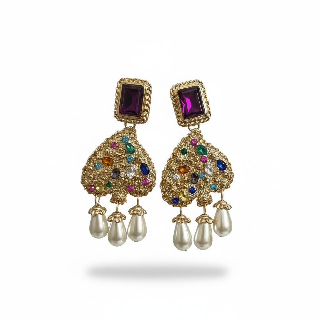 Heart Drops Earrings