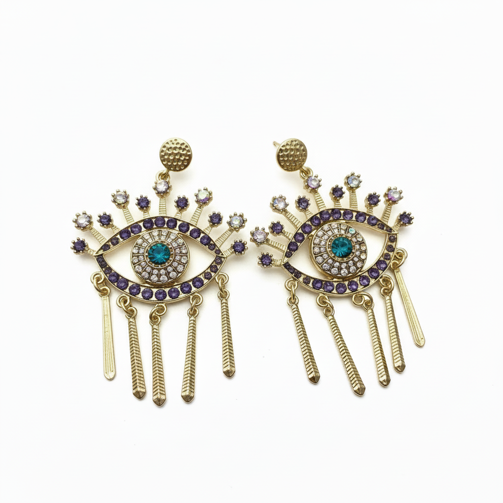 Emerald Eye Princess Earrings