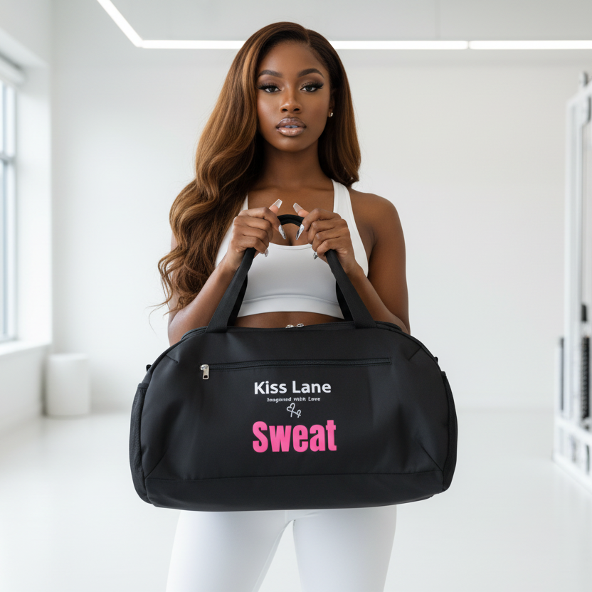 Kiss Lane Sweat Gym Duffel Bag | Stylish Fitness & Travel Bag