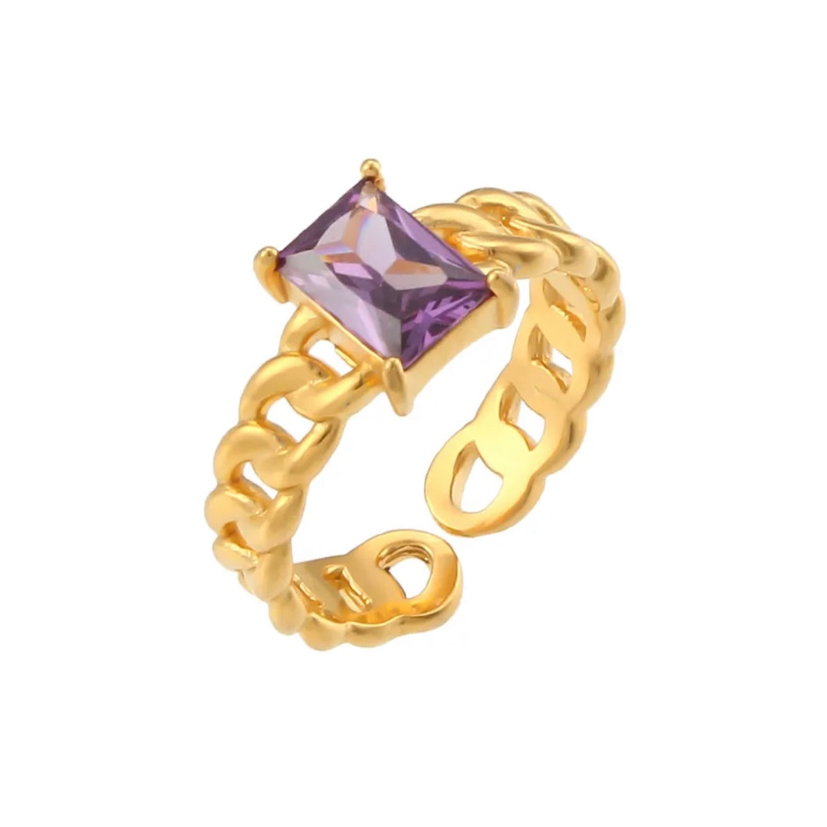 BRIA - (PURPLE SQUARE) RING