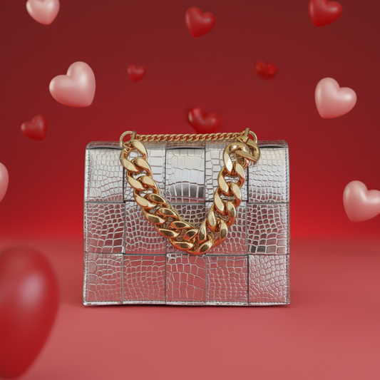 CHECKERED CHAIN (SILVER)
