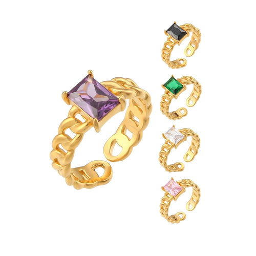 BRIA - (PURPLE SQUARE) RING
