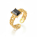 BRIA - (BLACK SQUARE) RING