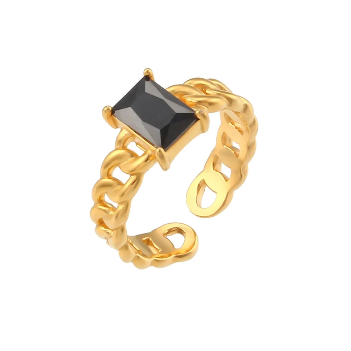 BRIA - (BLACK SQUARE) RING