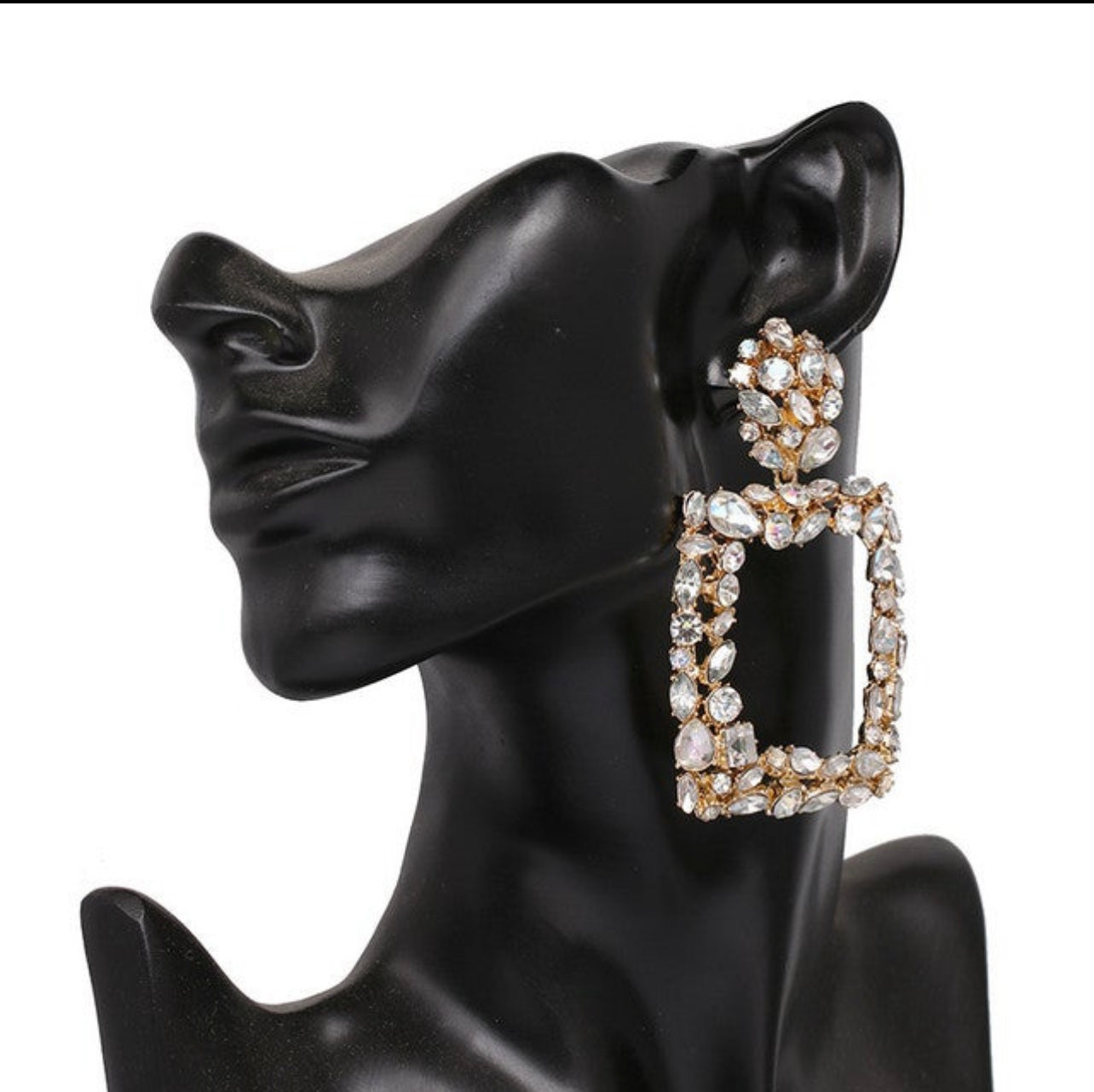 CRYSTAL SQUARE EARRINGS